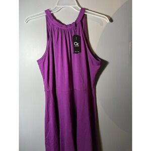 Ouges Purple Dress Tie Around Neck Sleeveless Dress Size XL NWT